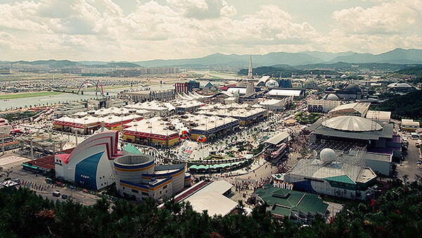 1993년 대전 엑스포 대회장 전경.