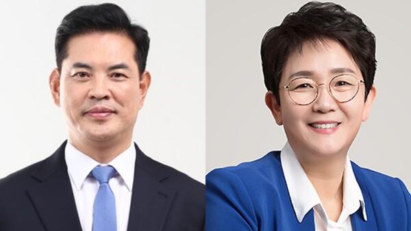 (사진좌측부터)더불어민주당 박영순 국회의원과  박정현 최고위원