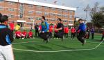 금성초등학교 총 동문회가 체육대회를 하고 있다.