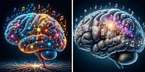 (사진자료제공=KAIST)뇌와 인공신경망의 음악성 일러스트레이션 (인공지능으로 제작)