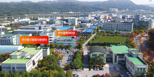 대전 테크노 파크 무선 통신 융합 지원 센터와 IT 전용 벤처 타운의 모습.