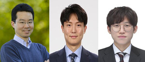 (왼쪽부터) 전기및전자공학부 황의종 교수, 황성현 박사과정, 김민수 박사과정
